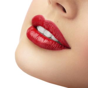 שפתיים אדומות של אישה